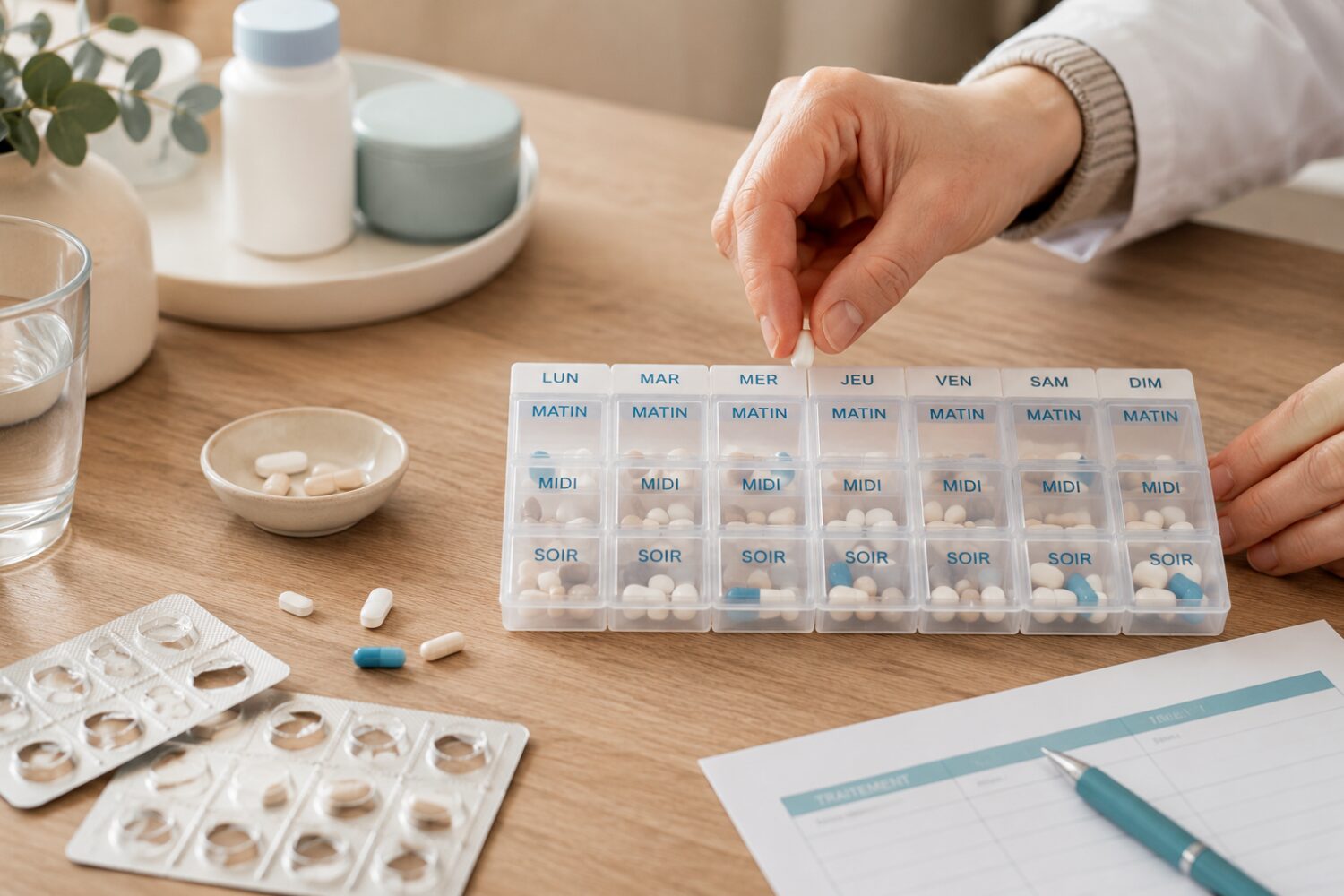 Préparation des doses à administrer